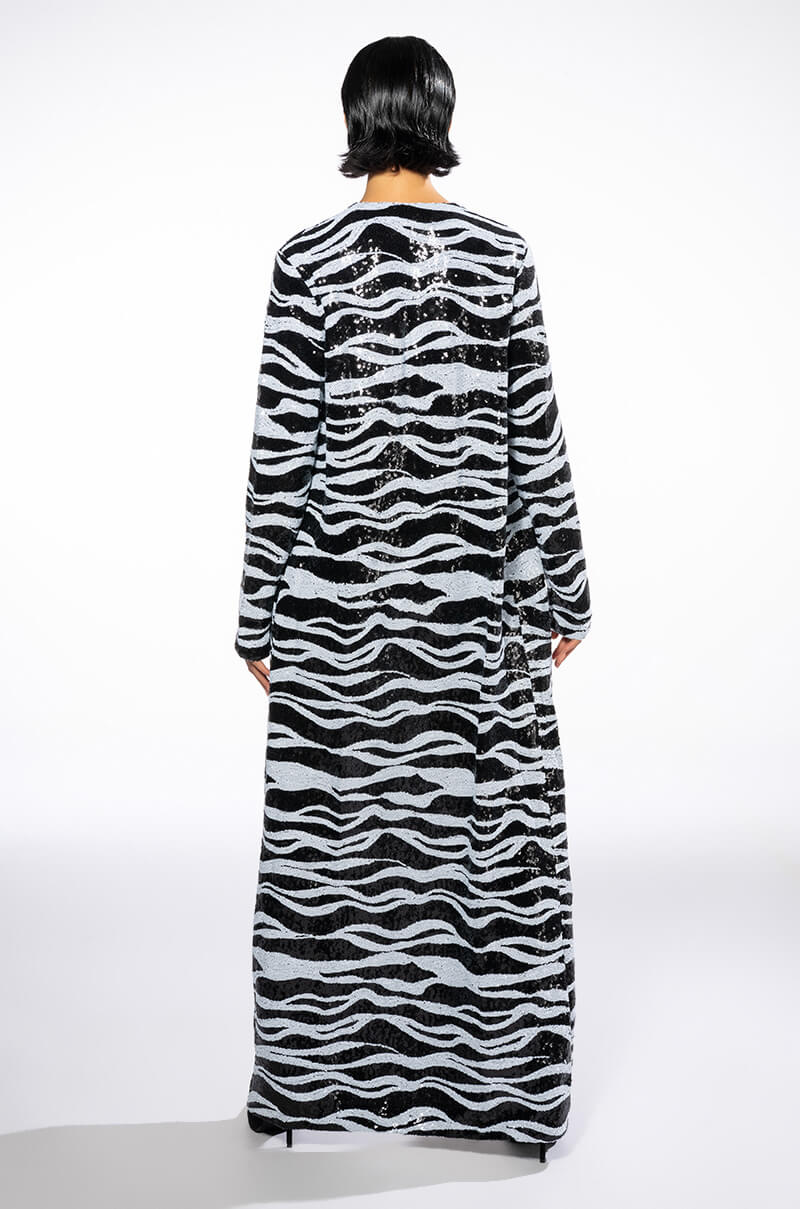 ZEBRA SEQUIN DUSTER