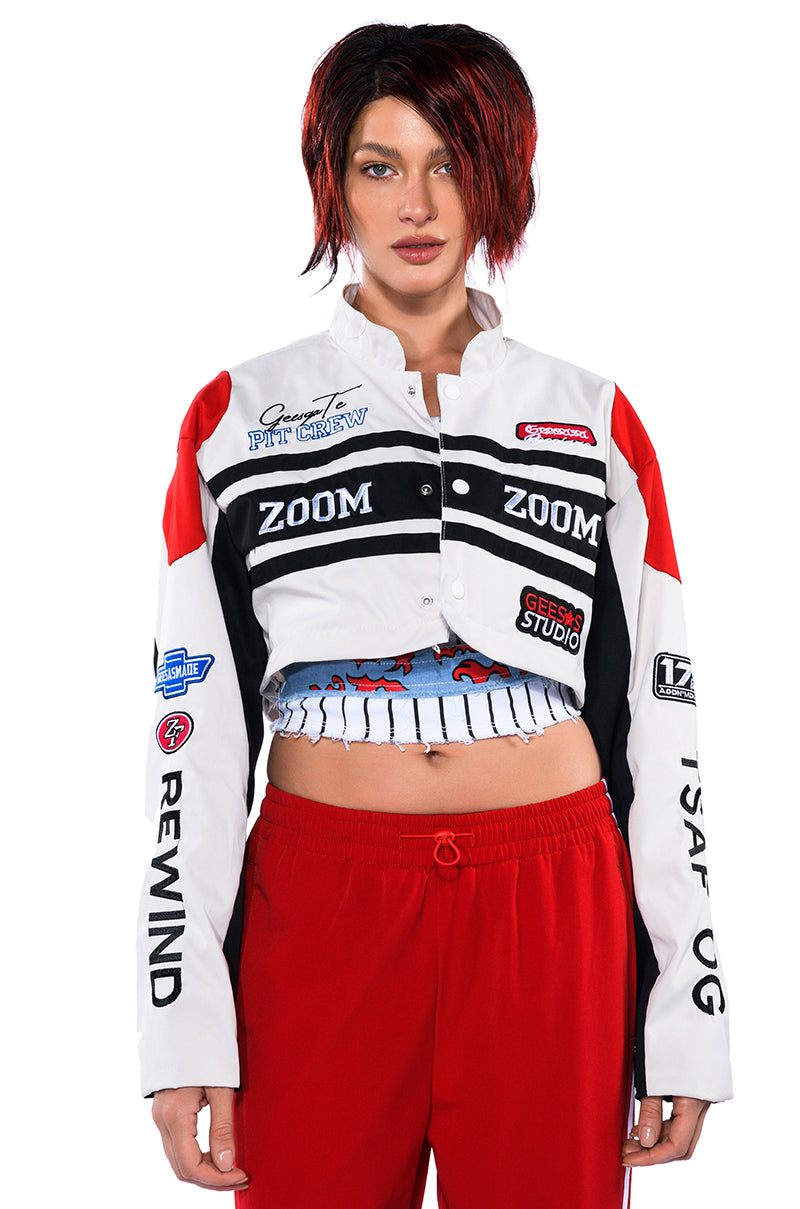 ZOOM ZOOM TWO IN ONE BOMBER SKIRT SET